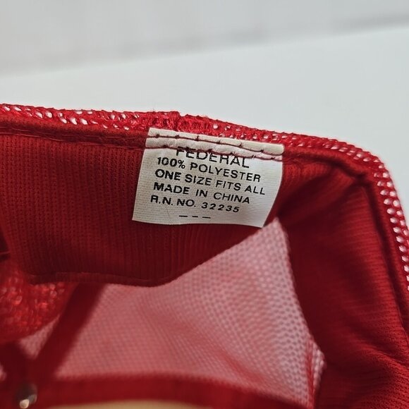 Vintage Sidewinder Krawler Rope Hat Red Trucker Cap SnapBack Texas WRC Snake - Picture 8 of 8